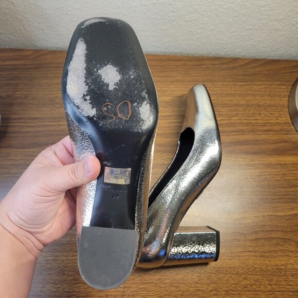 Michael Kors Collection Crackled Metallic Leather Gigi Pump - Picture 6 of 14